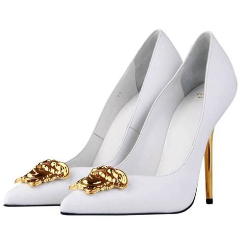 white versace heels|versace tribute high heels.